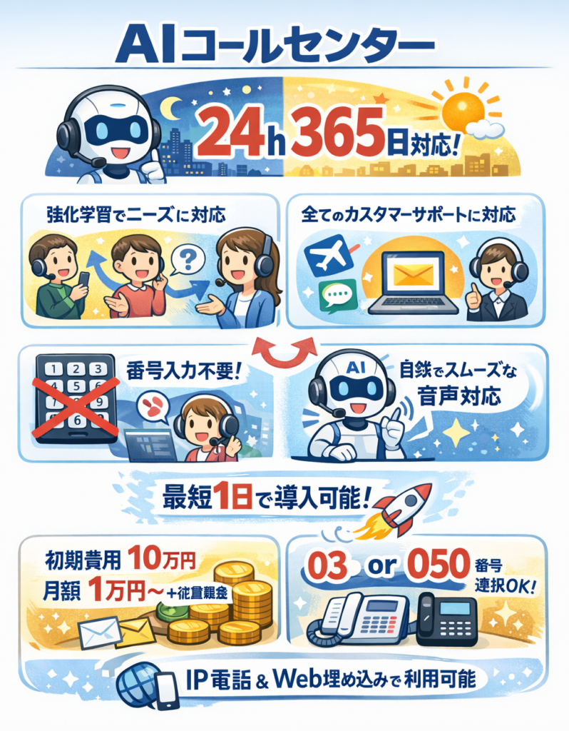 月額1万円から24時間対応、Legal AIが「AIコールセンター」提供開始 最短1日で導入