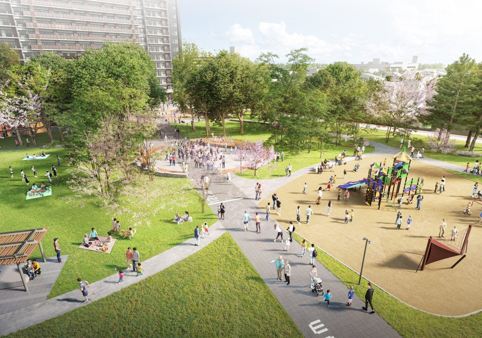 北広島駅西口近く「北広公園」26,523㎡を2026年11月刷新へ、2026年4月着工予定