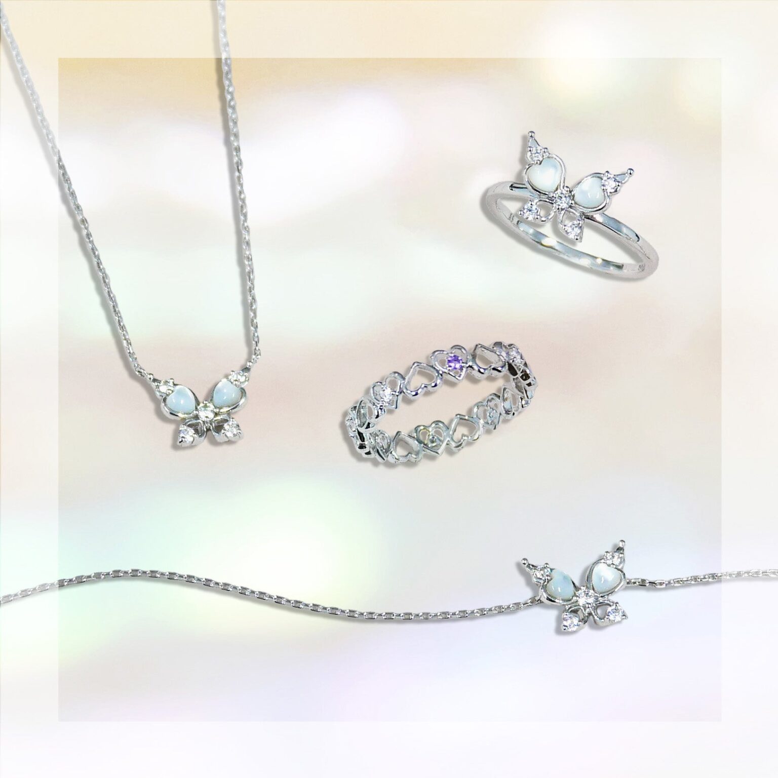 ANNA SUI、白蝶貝の蝶モチーフなどSV925新作4点を発売 価格は2.2万〜3.41万円