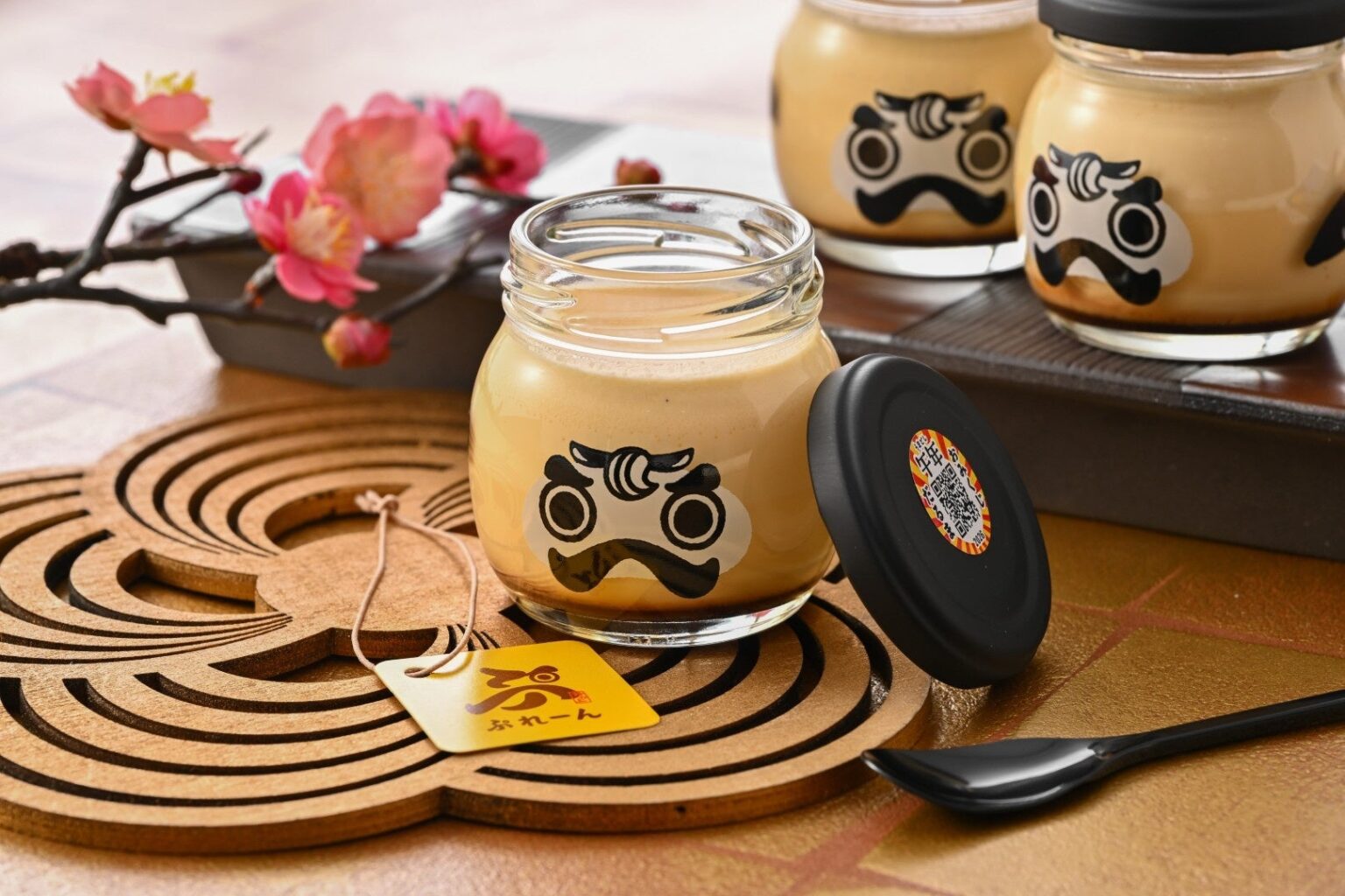 永平寺だるまぷりん、干支「午」瓶の年末年始セットと合格祈願お守り付きセットを発売