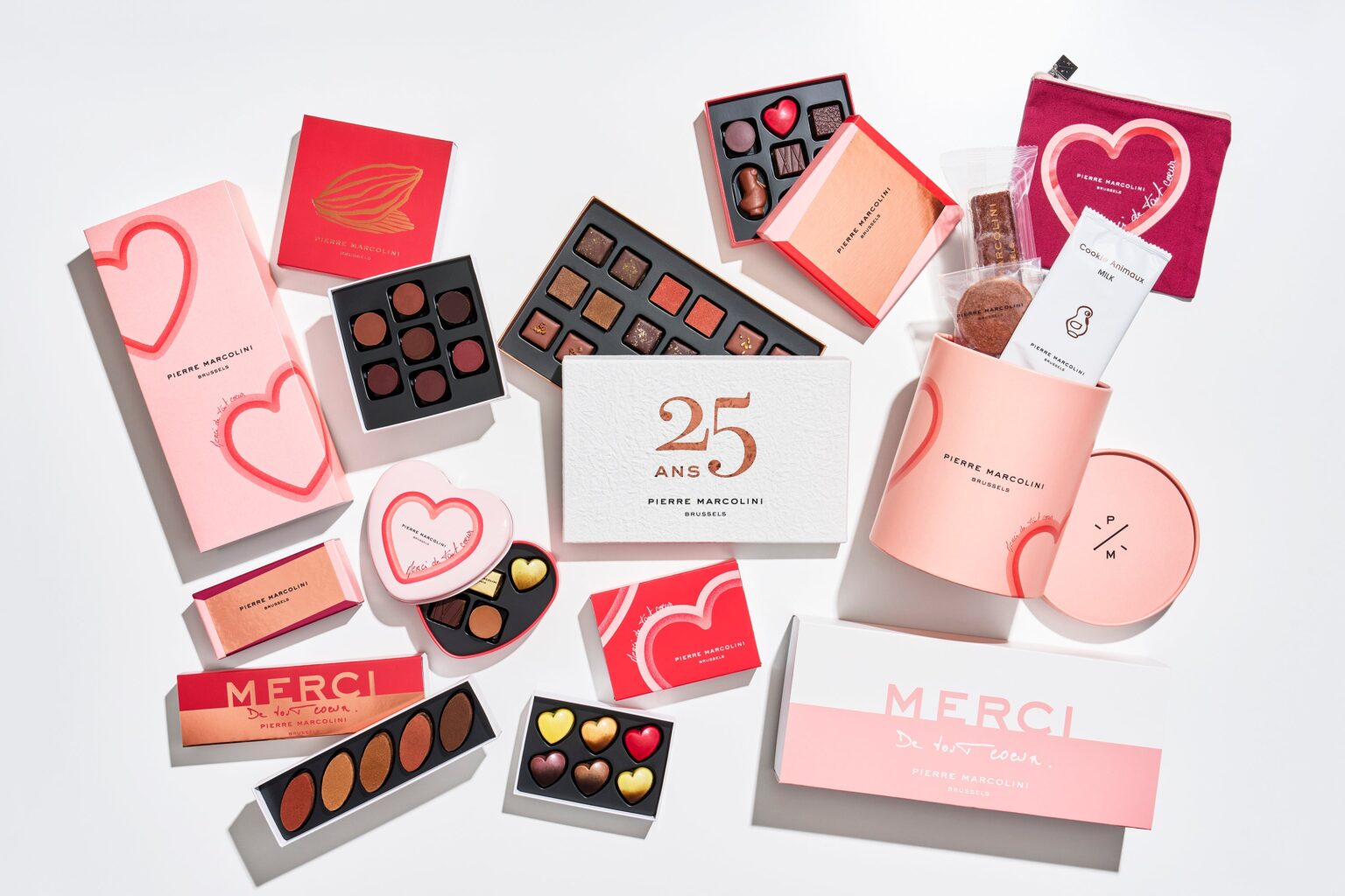 ピエール マルコリーニ、バレンタイン2026を1月10日発売 日本上陸25周年で“感謝”テーマの新作15種