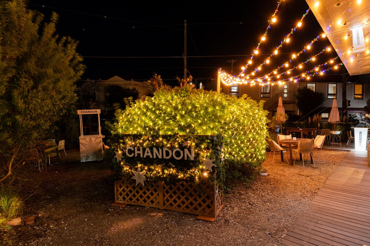 鎌倉のAWkitchen GARDENで「シャンドン」冬季装飾、グラス1300円で提供