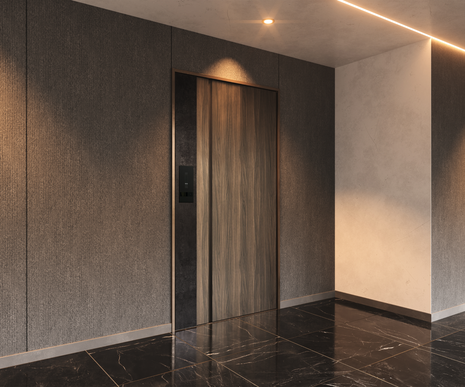 三和シヤッター、手かざし解錠と電動開閉に対応したマンション玄関ドア「Autoa」発売