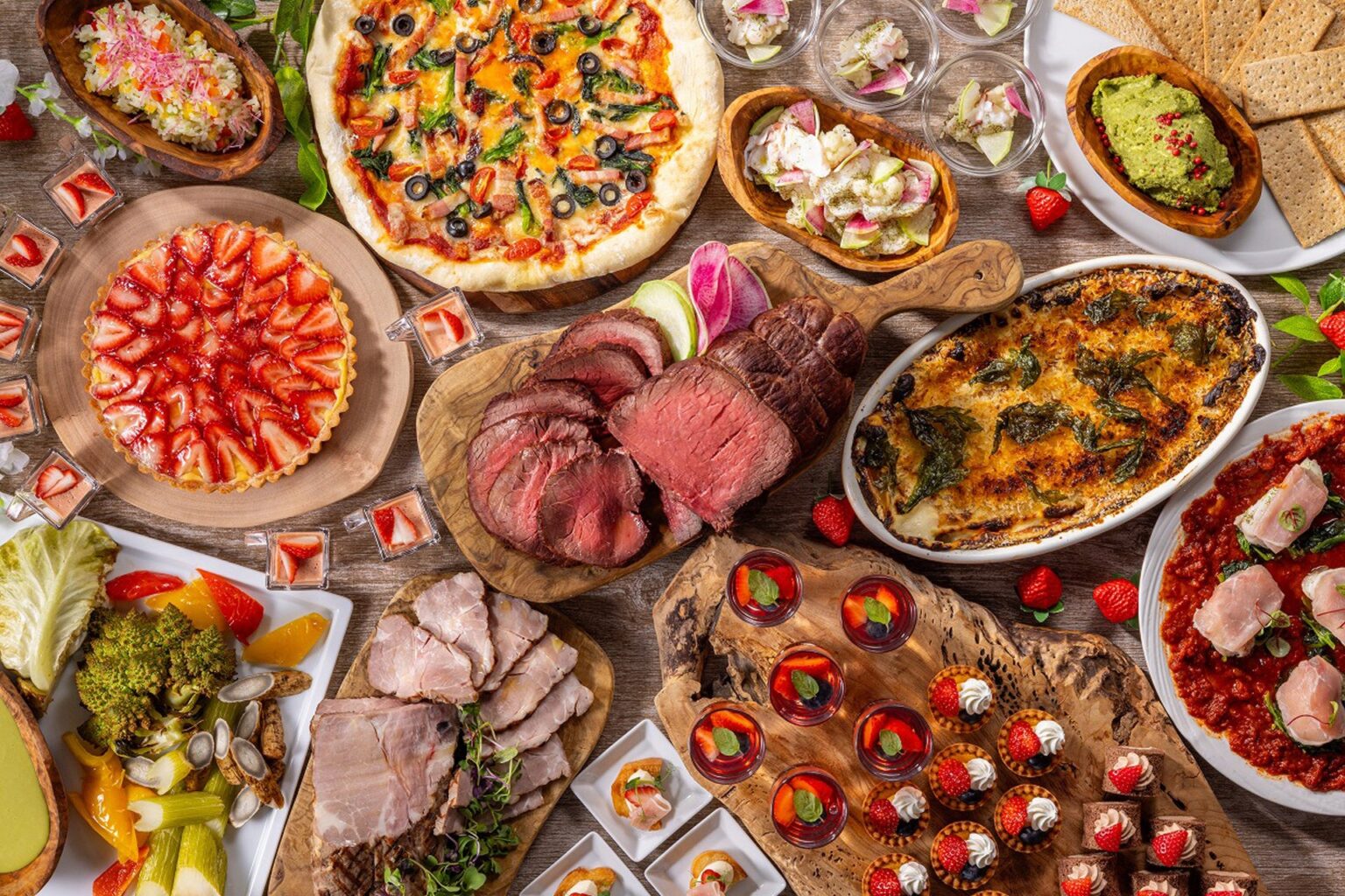 ホテルアソシア静岡、苺企画「Strawberry Elegance」 1日限定ブッフェやアフタヌーンティー展開