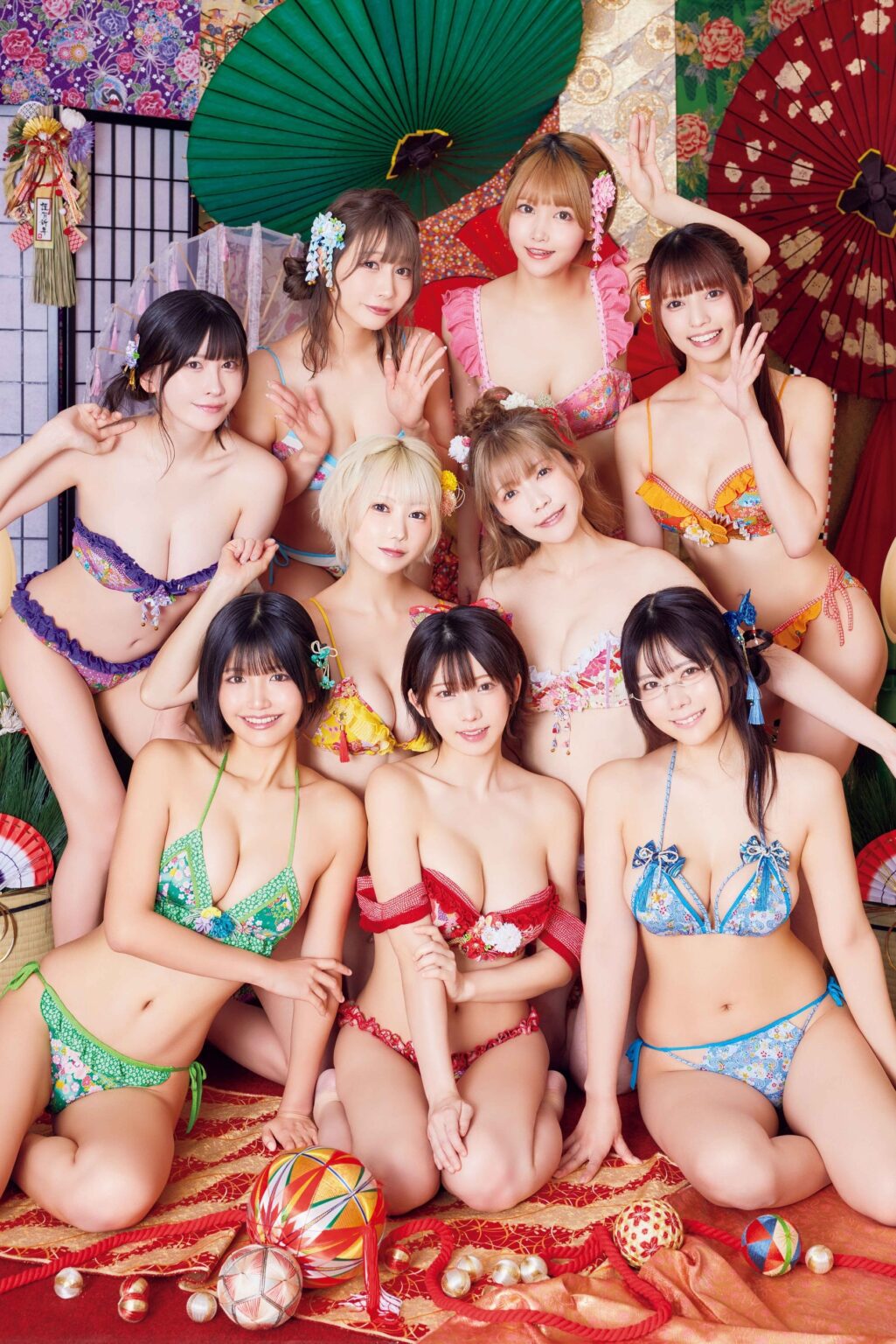 ヤングアニマルWebでPPEの新年グラビア企画「PPE New Year Parade!」公開、和装で年初めを演出