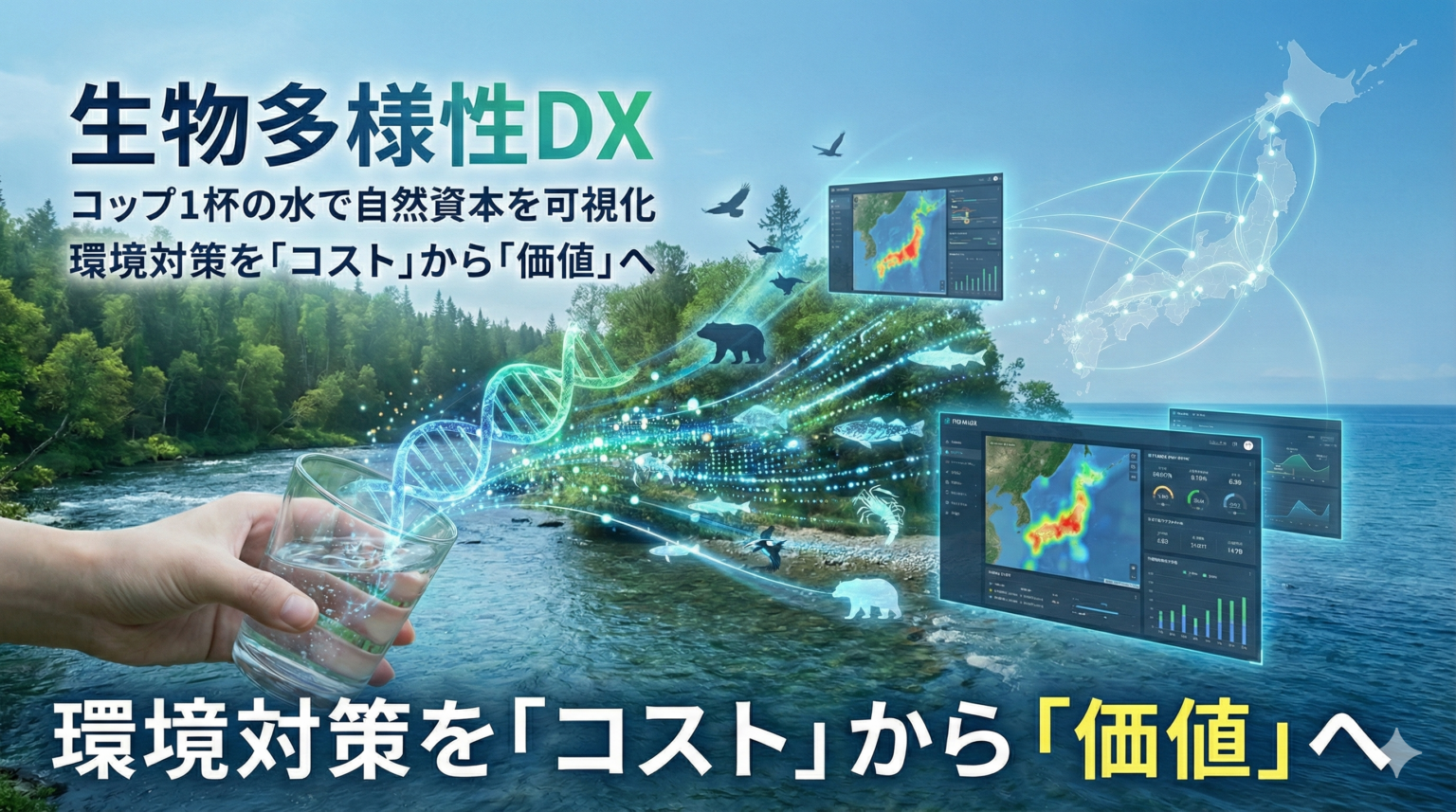 フィッシュパス、生物多様性DXを本格化 環境DNA×デジタルで1地点3万円から可視化