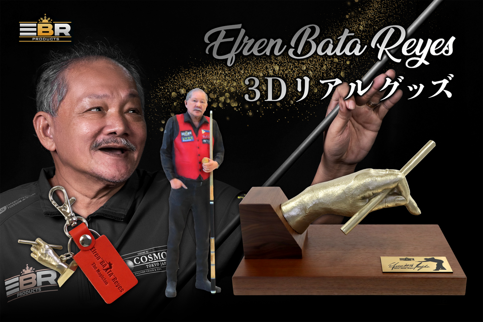 エフレン・レイズの3Dフィギュアと実寸大手型モデル、国内正規代理店経由で1月8日発売