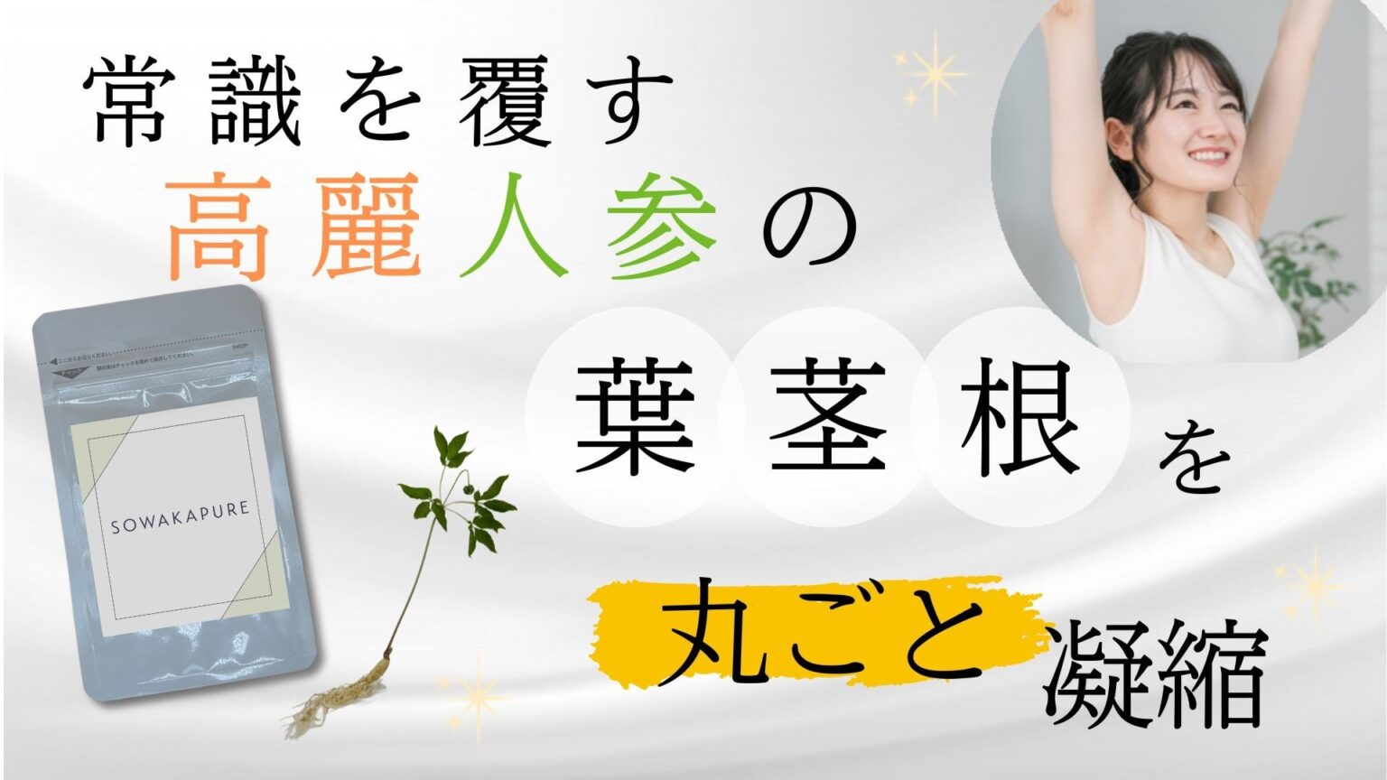 YD-Plants、国産高麗人参を葉・茎・根まで丸ごと使うサプリ「SOWAKAPURE」をMakuakeで先行販売