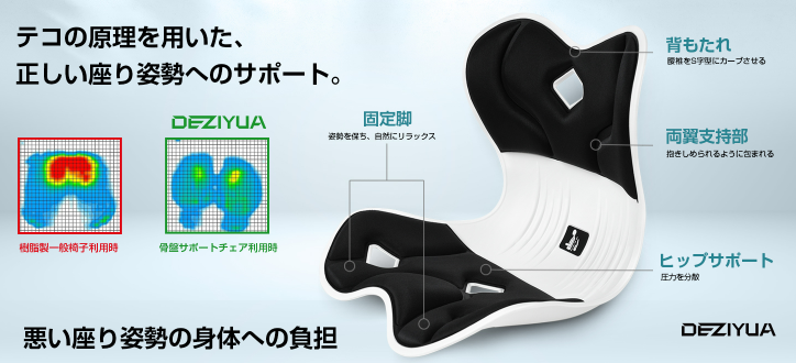 DEZIYUA「姿勢矯正チェア」が7,469円→5,119円に、1月27日から6日間限定割引
