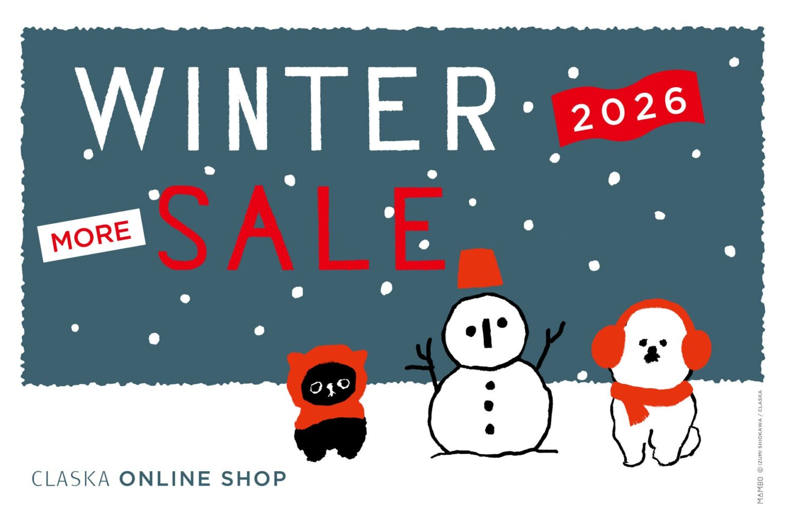 CLASKA ONLINE SHOP、2026 WINTER “MORE” SALE開始 セール品が追加10%OFF、最大60%OFFも