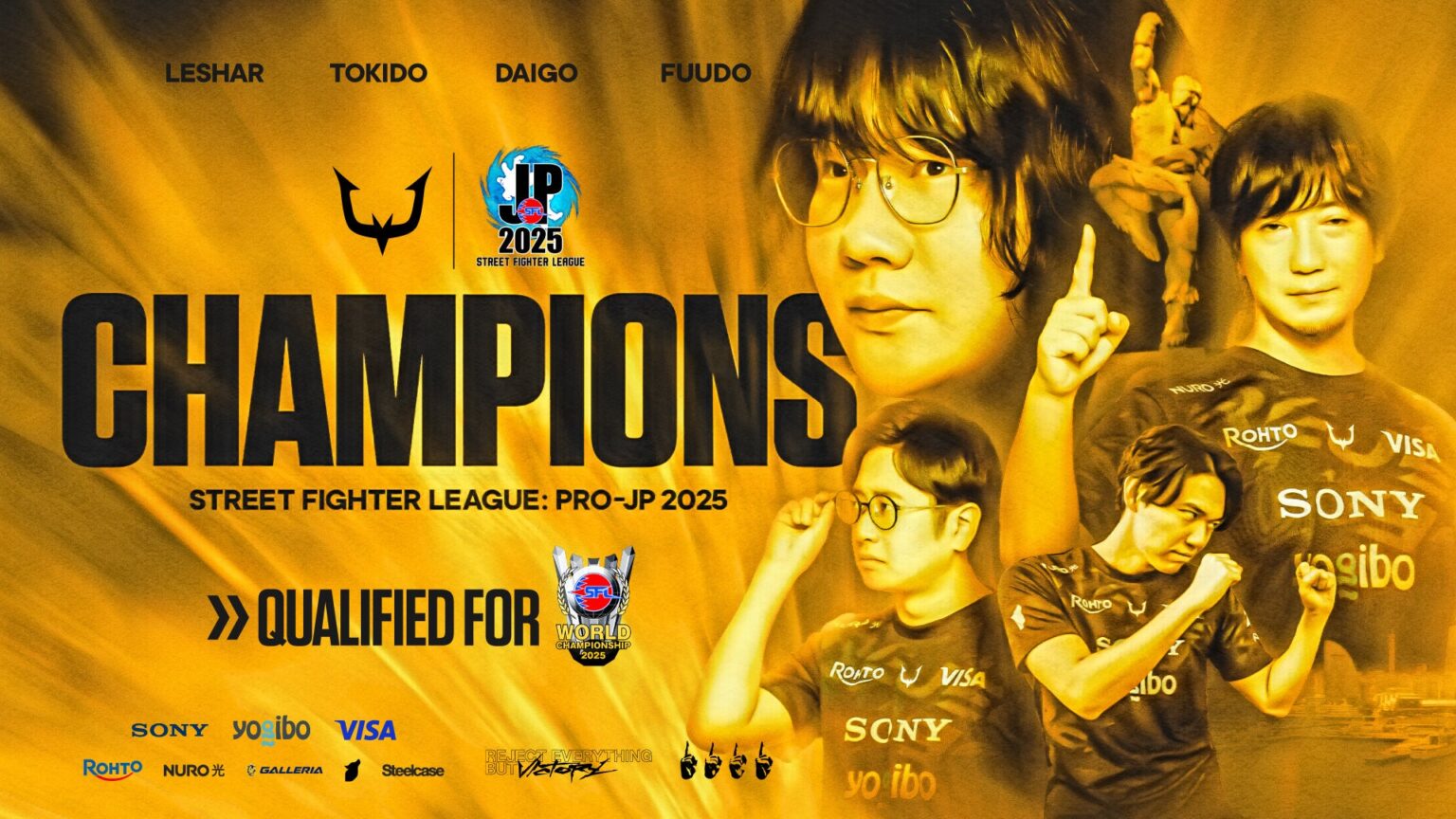 REJECTがSFL Pro-JP 2025制覇、世界大会出場へ 優勝記念グッズも販売開始