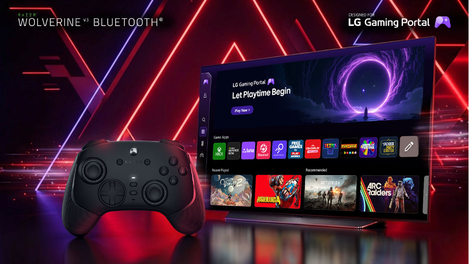 LGとRazer、LGテレビ向け「Wolverine V3 Bluetooth」発表 3ms未満の低遅延をうたう