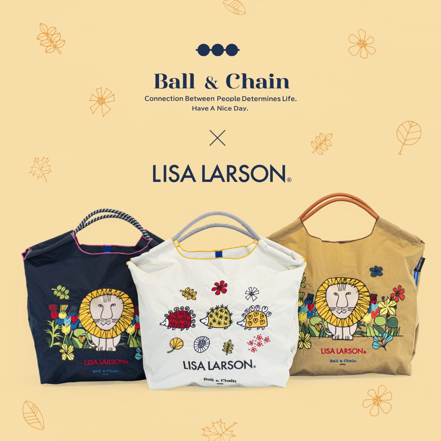 リサ・ラーソン×Ball&Chain第2弾バッグ発売、全2柄でM/L展開 Mは6,600円