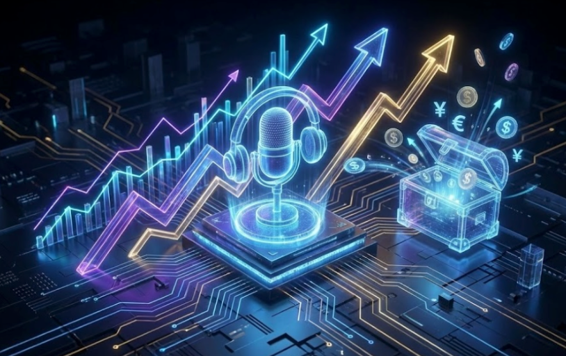 個人ポッドキャスターの月間報酬が500万円突破、ロボットスタートの広告ネットワークで2025年12月に到達