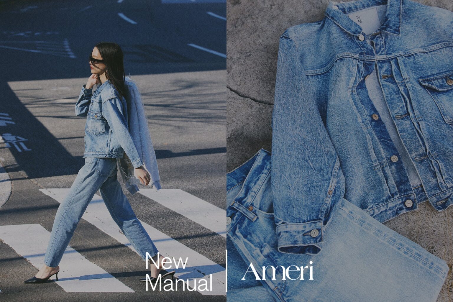 AmeriとNew Manualが初コラボ、デニム2型とフーディーを1月30日発売
