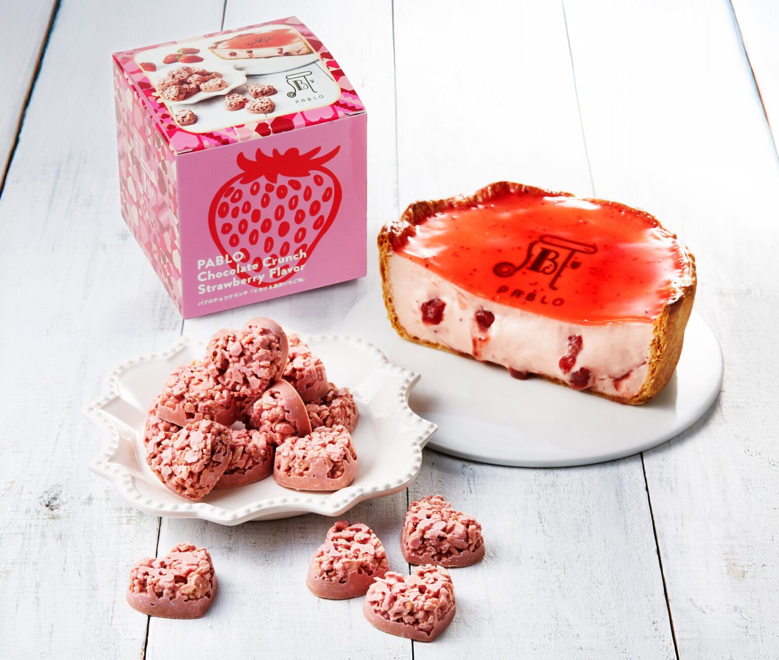 PABLO心斎橋本店で数量限定「いちごチーズタルト味」チョコクランチ、10個入り1080円