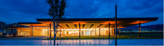 高槻市の安満遺跡公園パークセンター、大阪まちなみ賞で奨励賞 ガラス張り外観など評価