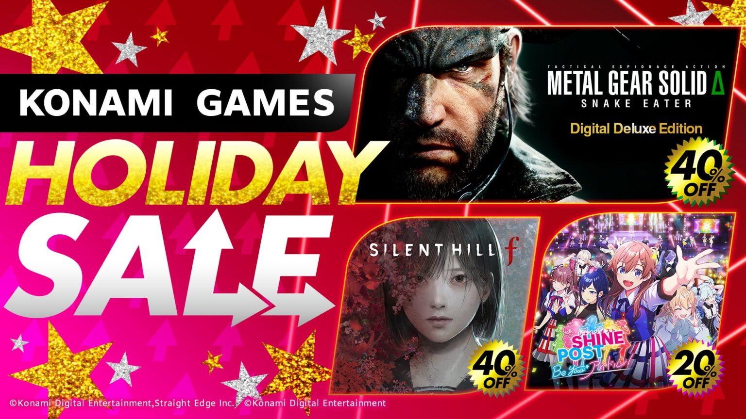 KONAMIが年末向け「HOLIDAY SALE」開始、DL版が最大80%オフ