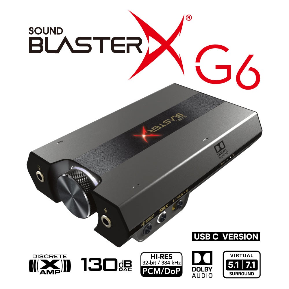 定番ゲーミングDAC「Sound BlasterX G6」、USB Type-C版に一本化 Micro USB版は在庫限り