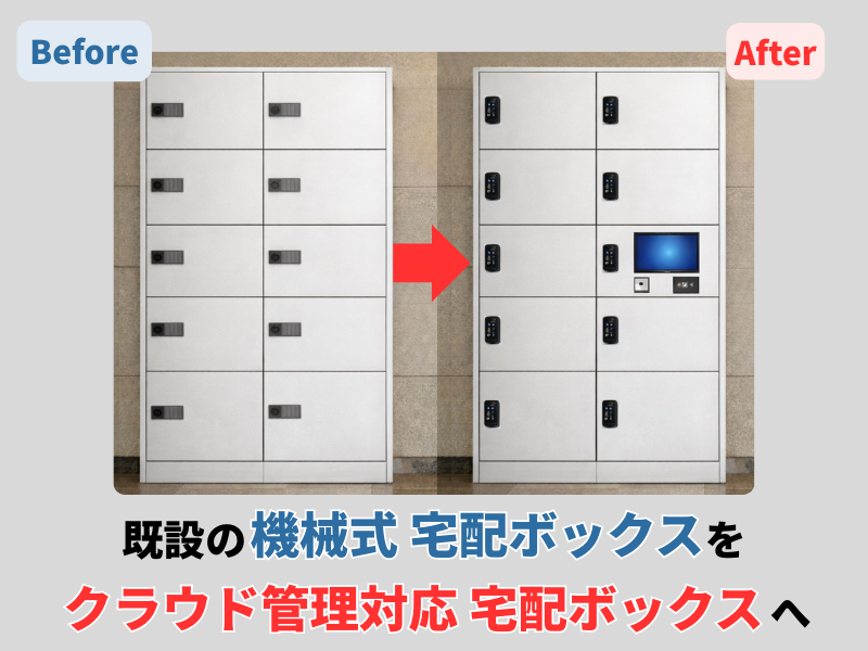 既設の機械式宅配ボックスをIoT化、くじらリアルエステートテックが鍵のスマートロック対応を追加開発
