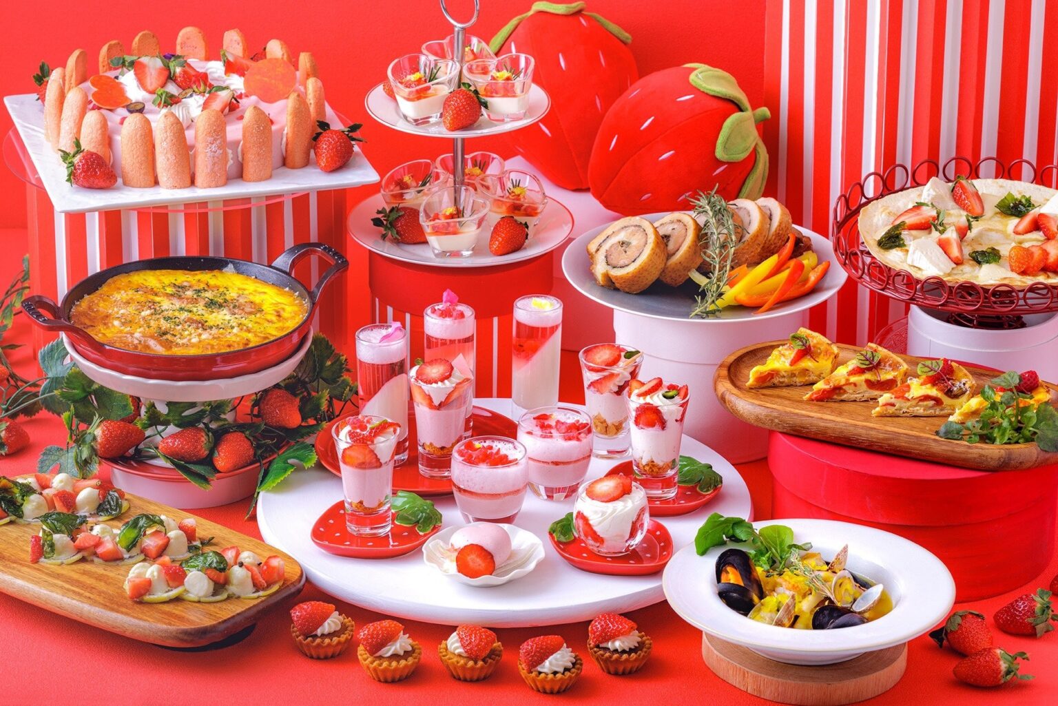 ANAクラウンプラザホテル千歳、3月限定で土日祝ブッフェと平日プレートの“いちご尽くし”ランチ