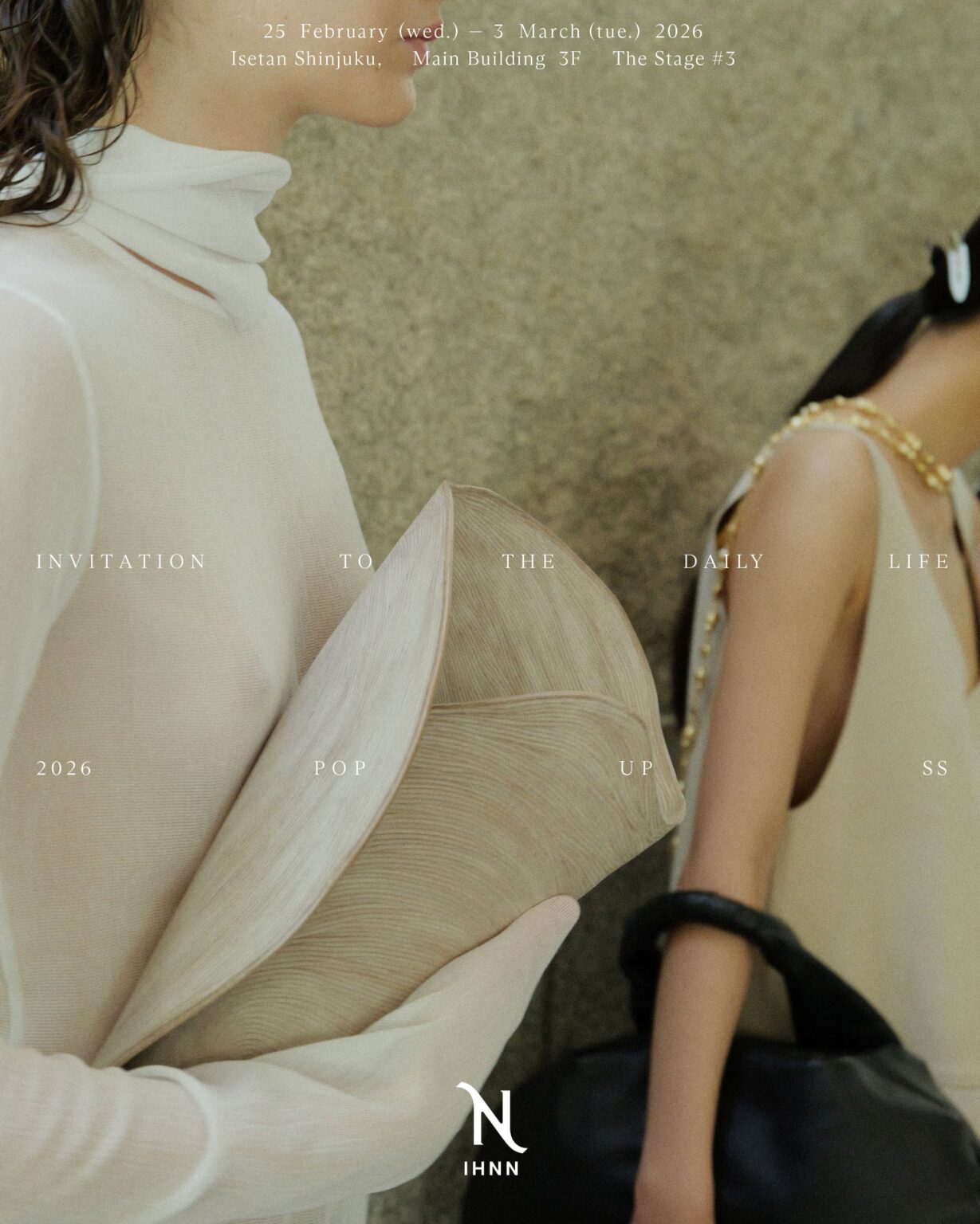 IHNN、伊勢丹新宿で2026年春夏ポップアップ開催 バッグ・シューズとKIM JUNSU作品を展開