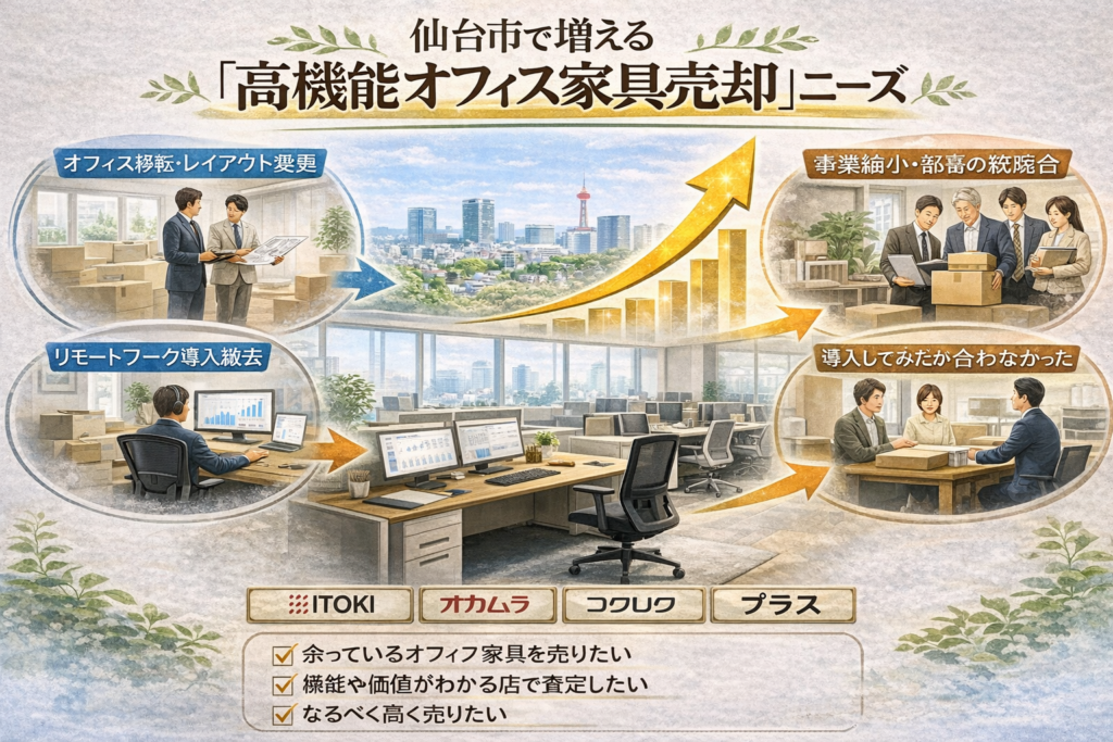 仙台市でハーマンミラー買取を強化、購入10年以内は最低1万円保証