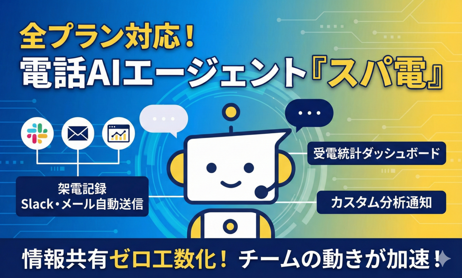 カイタクの電話AI「スパ電」、架電記録のSlack/メール自動送信など4機能を全プランで提供