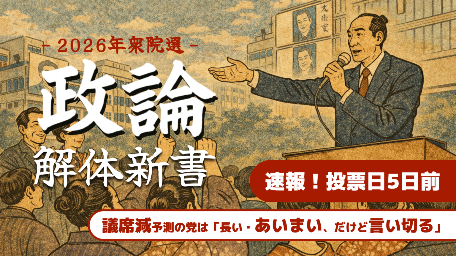 衆院選マニフェスト動画をAI分析、論点30件を公開 具体策以外が半数