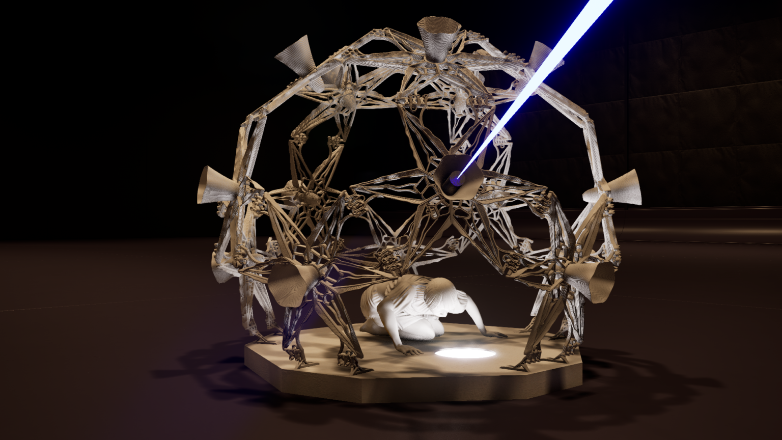 カーボンリサイクル素材「CR LIMEX」で高さ2.13mの大型アート制作、ExtraBoldが3Dスキャンから大型3Dプリントまで協力