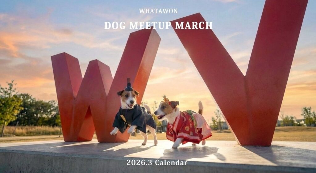 岸和田のWHATAWONで3月に犬種別オフ会9回、室内外ドッグランを体重10kgで分離