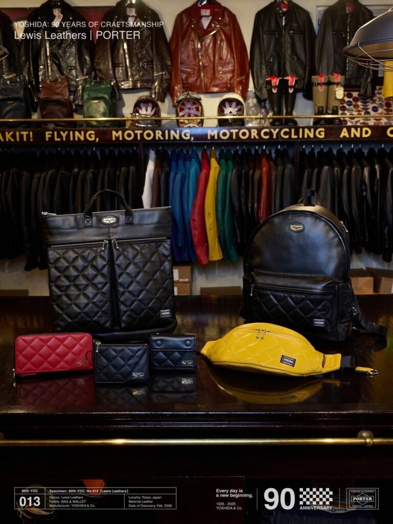 吉田カバン90周年で「Lewis Leathers×PORTER」6型発売、表参道・大阪で展示イベントも