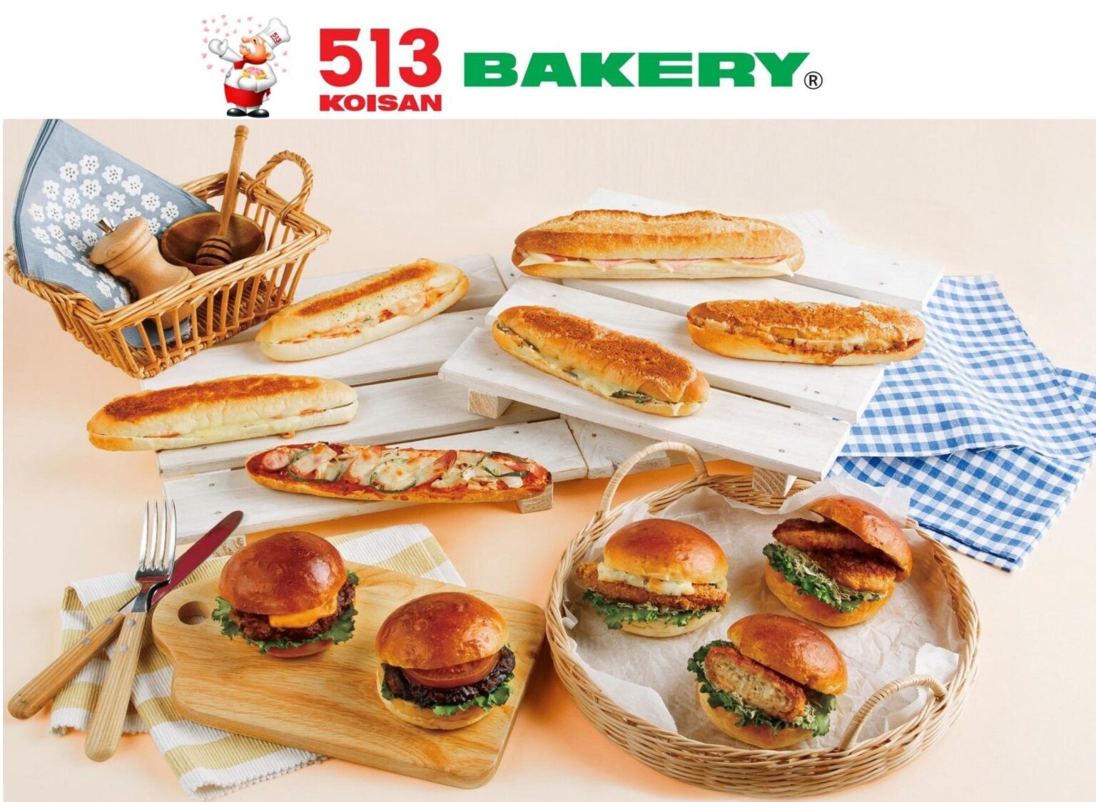 513BAKERY、3月から春フェア開始 全15店でグルメパン11品と桜の新作を展開