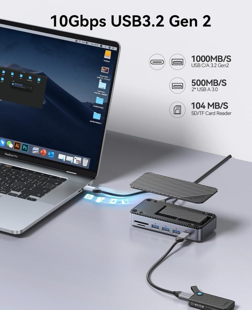 ORICOのM.2 SSD内蔵「12-in-1 USB-Cハブ」が36%割引とコード併用で1万232円に