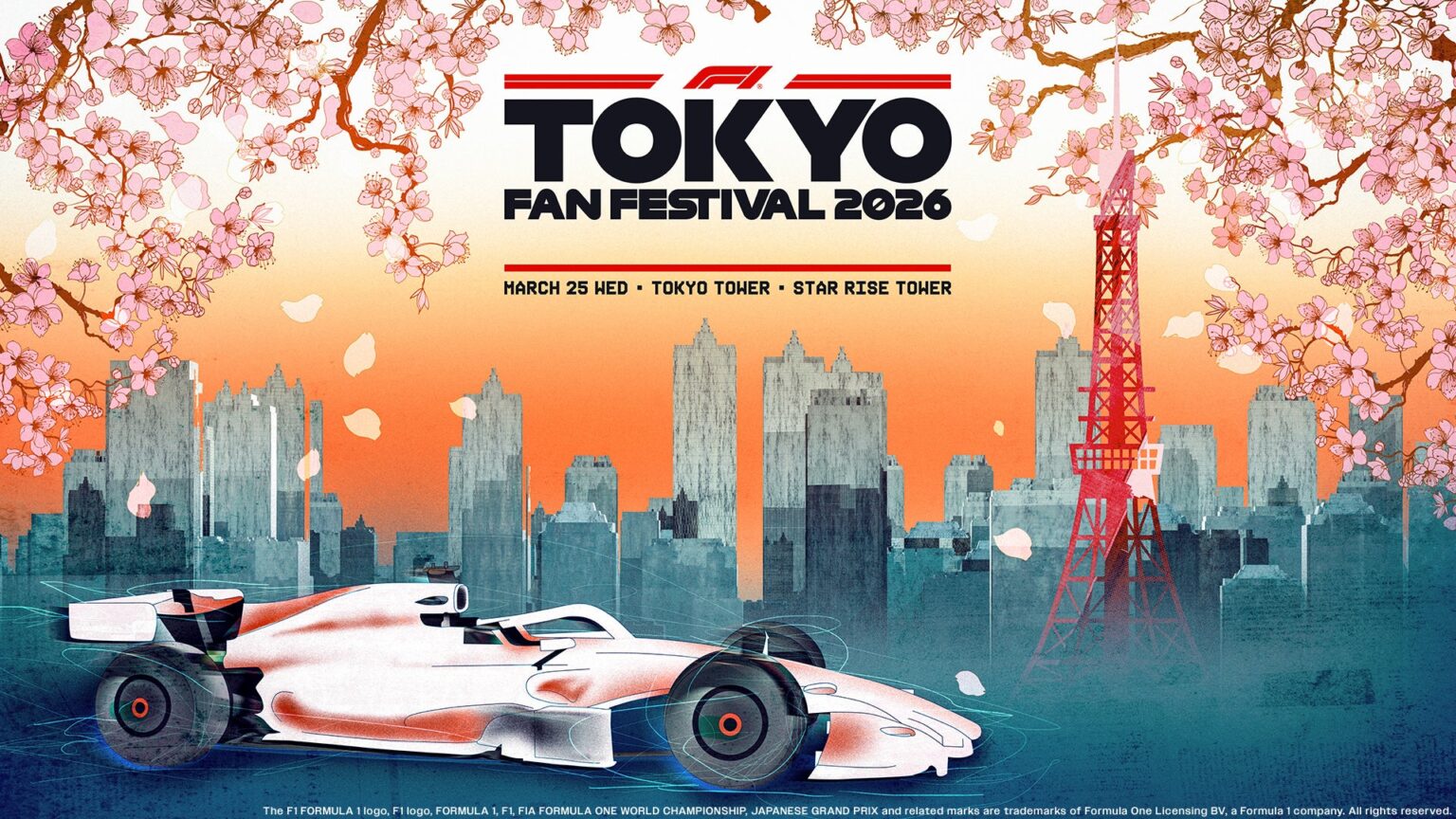 F1日本GP公式プロモーション「F1 TOKYO FAN FESTIVAL 2026」、3月25日に東京タワーで開催