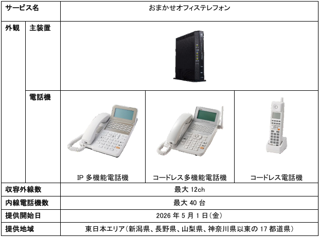 NTT東日本、小中規模オフィス向け「おまかせオフィステレフォン」5月1日開始 旧「オフィステレフォン」は新規受付4月30日まで