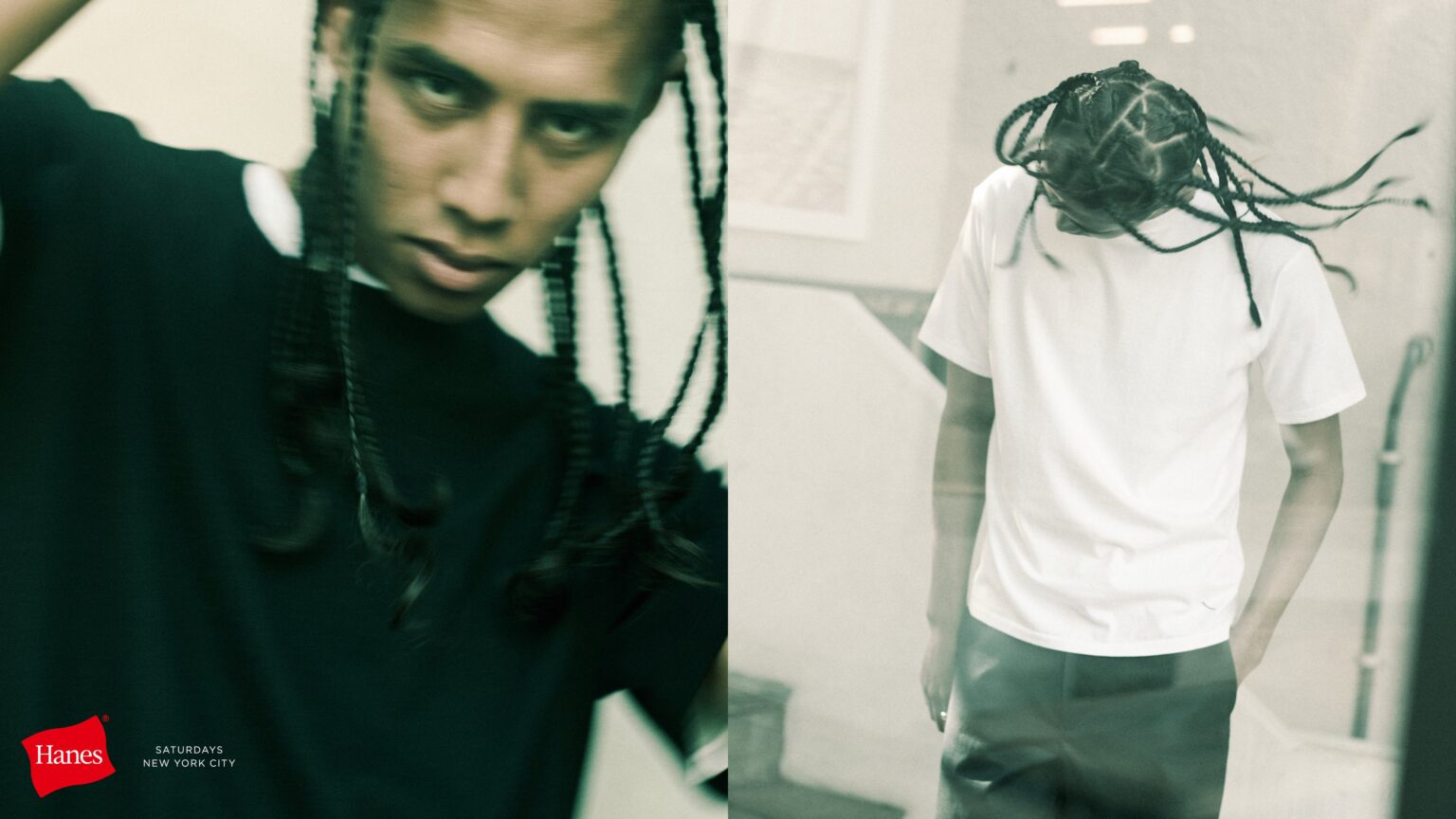 Saturdays NYC、Hanesと初別注の2パックTシャツ 3月27日から6店舗と公式ECで