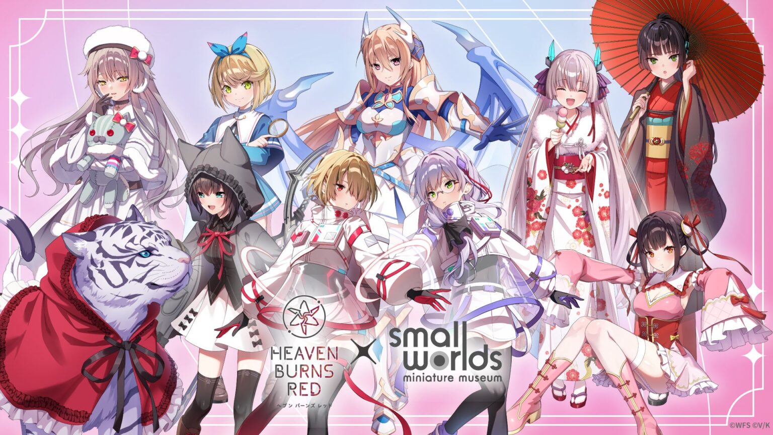 スモールワールズTOKYO、有明で「ヘブンバーンズレッド」コラボ 10キャラのミニチュア登場