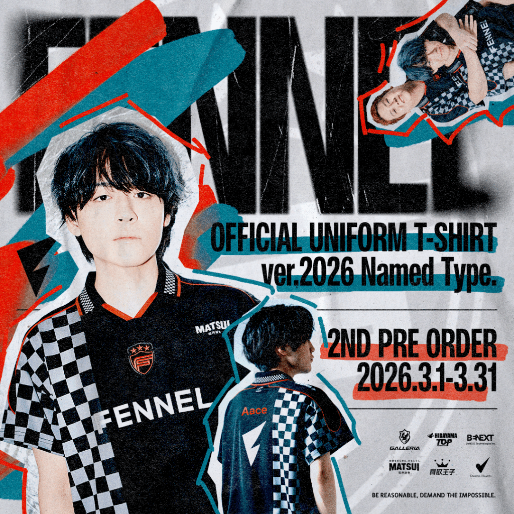 FENNEL、2026年新ユニフォームTシャツのネーム入り受注第2弾を3月限定で開始