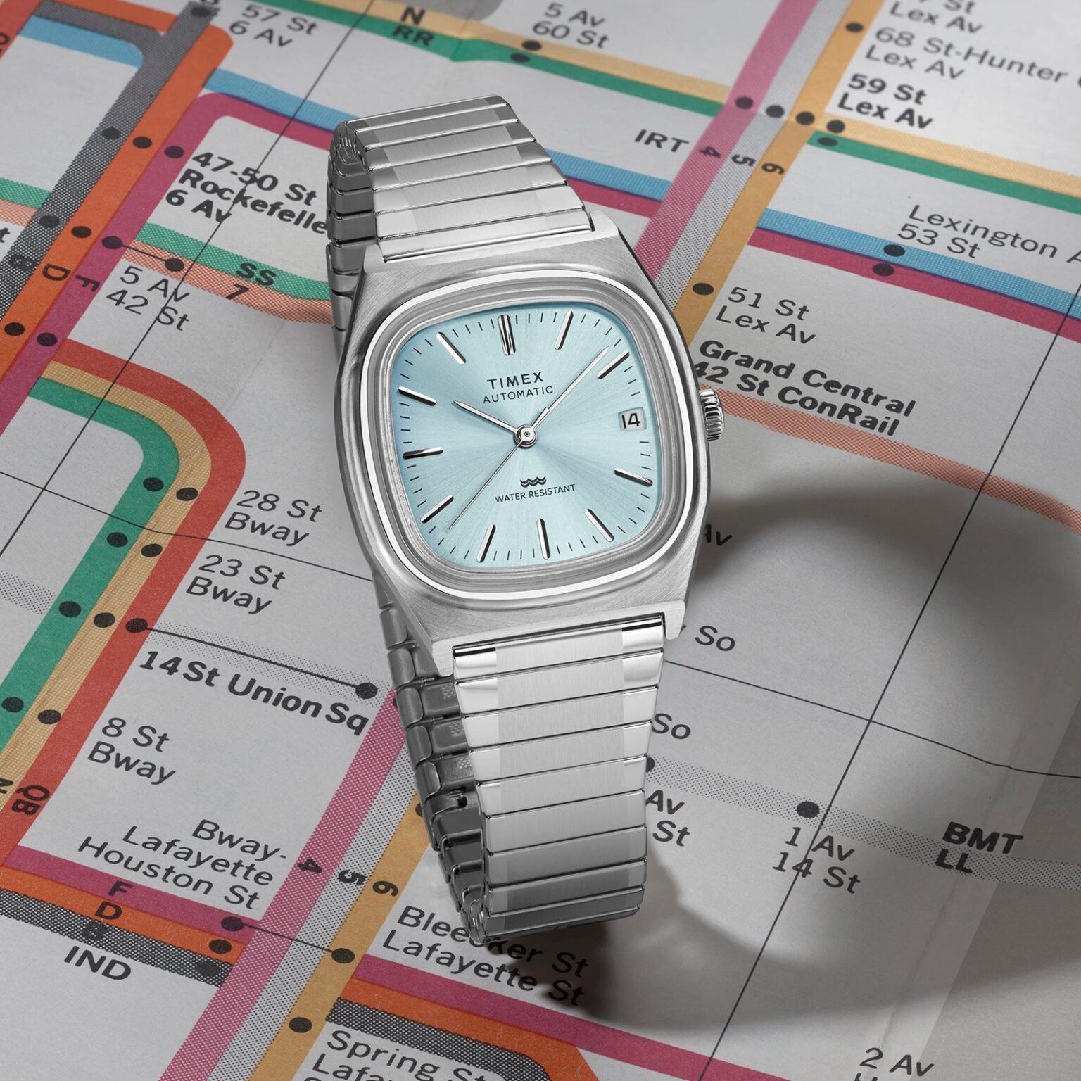 TIMEX「E-Line Automatic」春夏限定2色が登場、34mm自動巻きで各42,900円