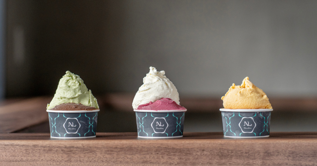 横浜・センター北の地産地消ジェラート「Nicolita」が1周年、3種盛り導入とメディアデー開催