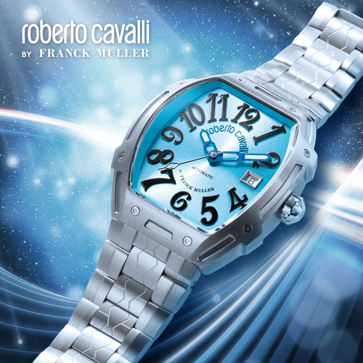 ミスズ、日本限定「ロベルト・カヴァリ BY フランク・ミュラー」機械式トノー腕時計を発売