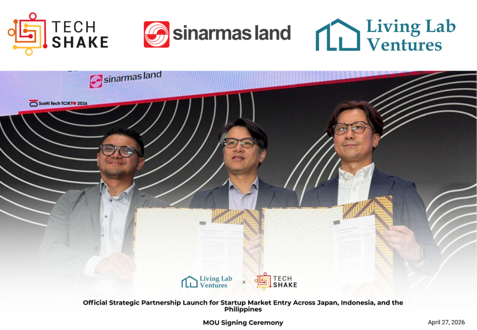 LLVとTechShake、インドネシアBSD CityでMOU締結 ASEAN市場参入を共同支援