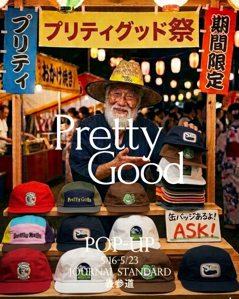 JOURNAL STANDARD表参道MEN’SでPretty Goodポップアップ、別注「CRAZY CAP」発売