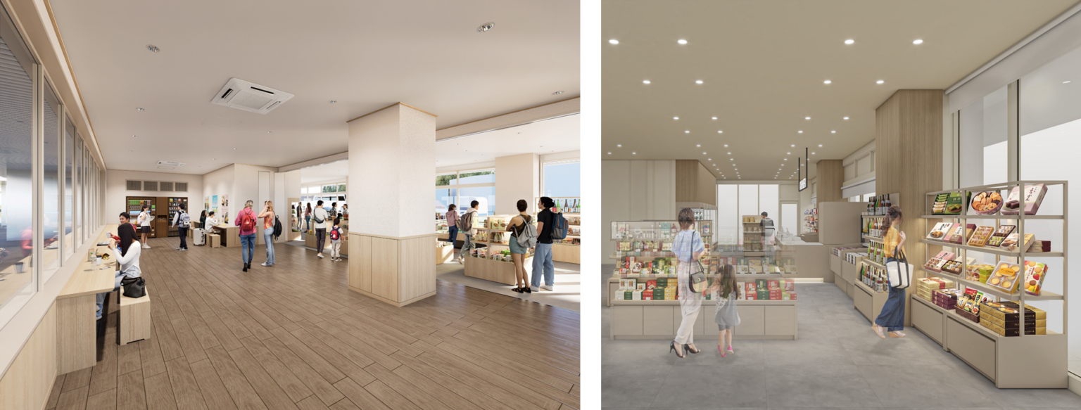 中津川駅の待合室と店舗を一体改装へ、売場面積は旧店比約2.5倍に拡大