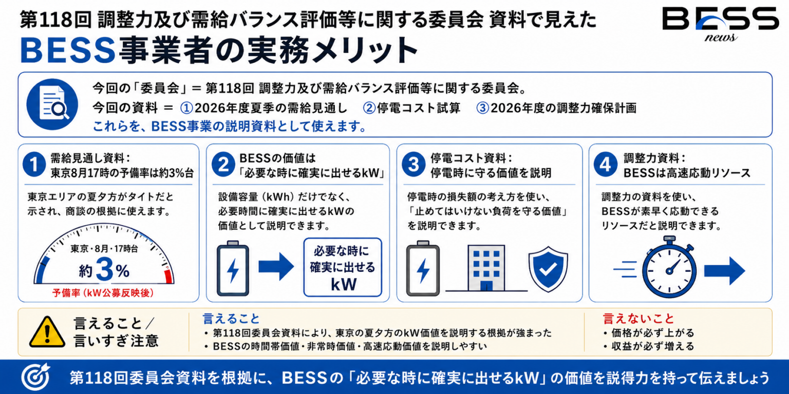 東京エリア夏夕方の予備率3%台、BESS NEWSがOCCTO資料を実務目線で解説