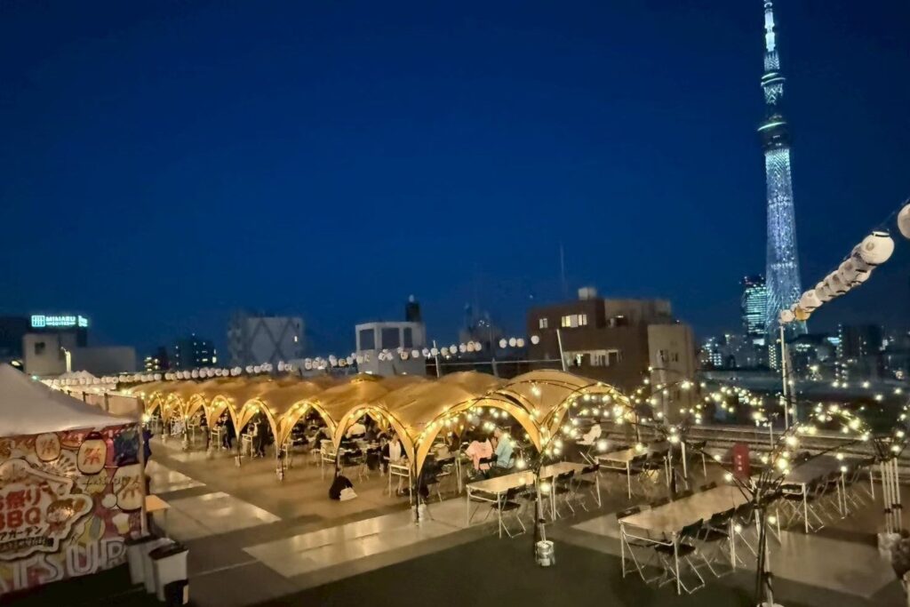 浅草エキミセ屋上で「お祭り×BBQ」ビアガーデン、5月27日から期間限定