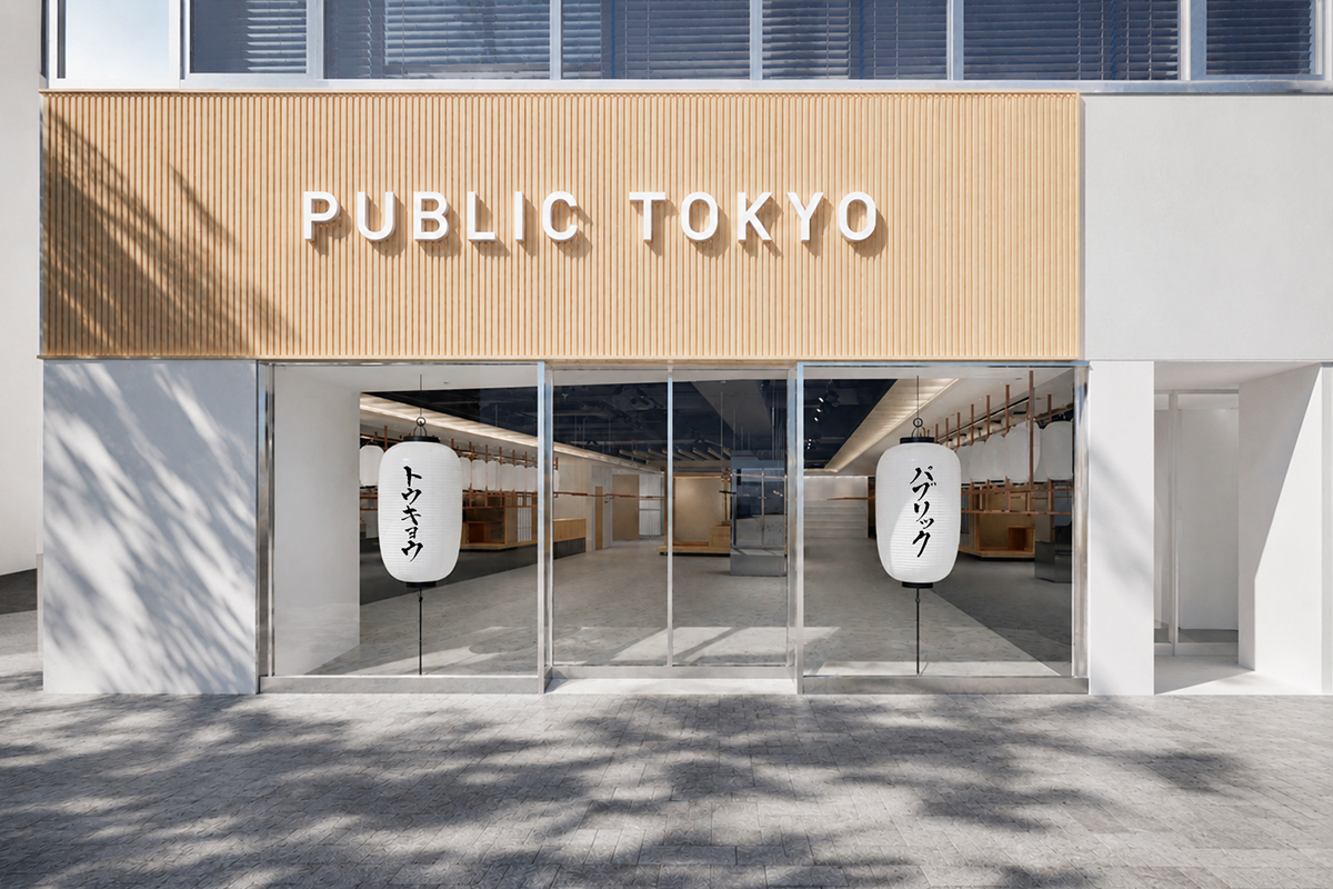 PUBLIC TOKYO、神宮前に国内初の単独路面旗艦店　明治通り沿い100坪で限定品も