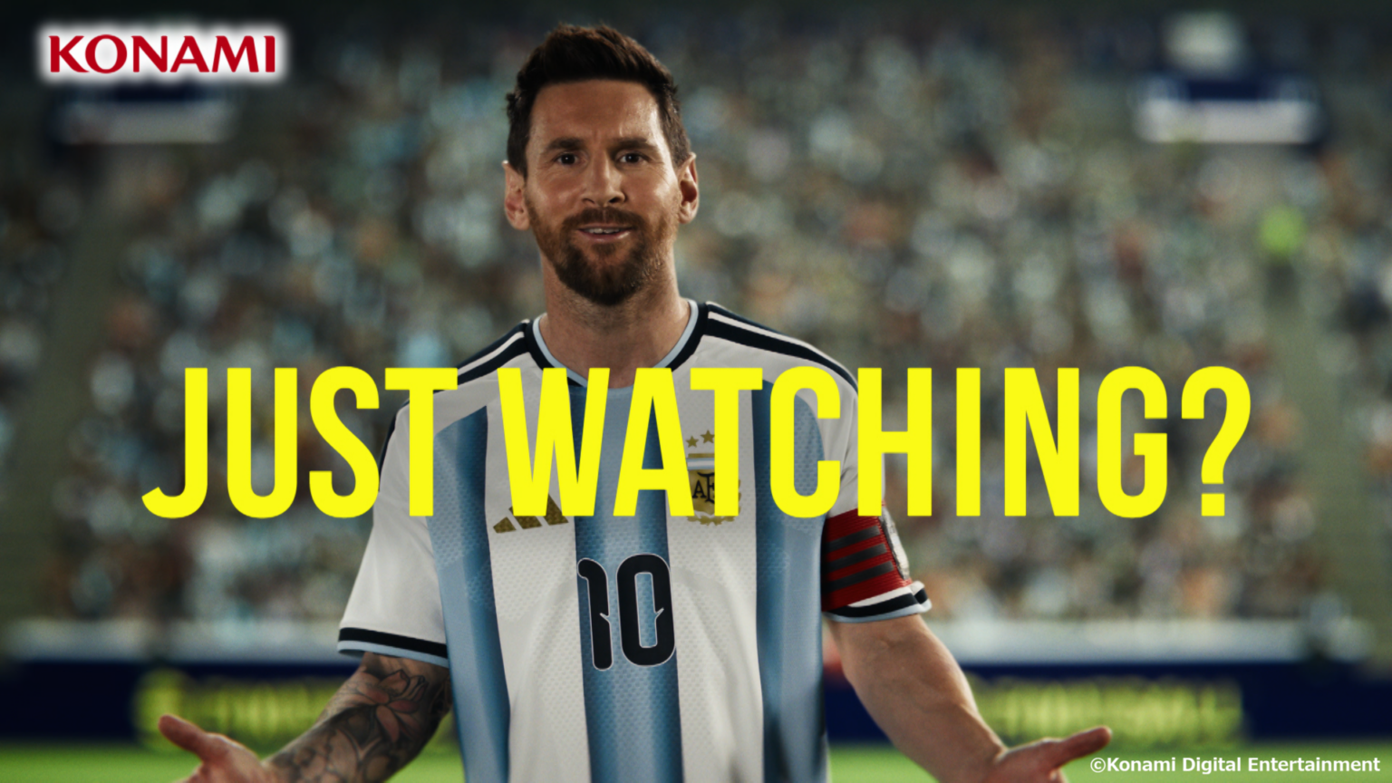 『eFootball』新CM「JUST WATCHING?」公開、6月9日夜から全国放映へ 久保建英・メッシ起用