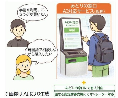 JR東日本、立川・大宮のみどりの窓口で生成AIの音声対話実証 近距離きっぷは2027年春からQR化